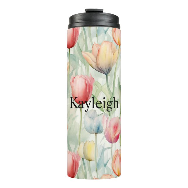 Blume der Rotgelben Tulip Thermosbecher (Vorderseite)