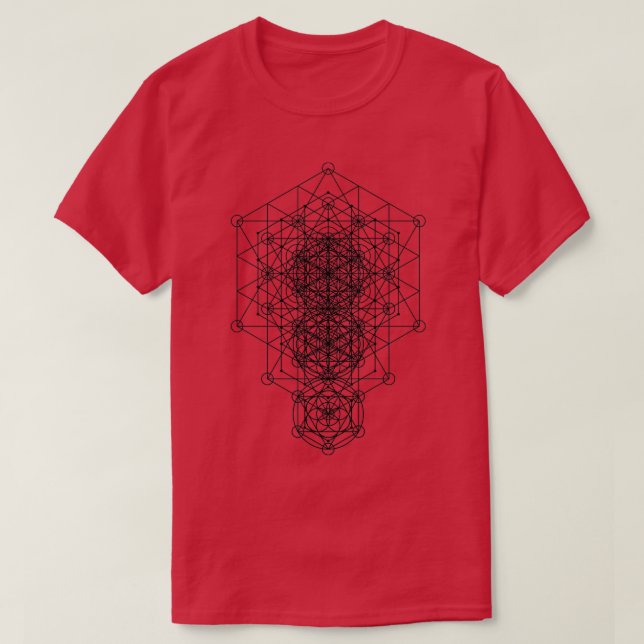 Blume der Sacred Geometry T-Shirt (Design vorne)