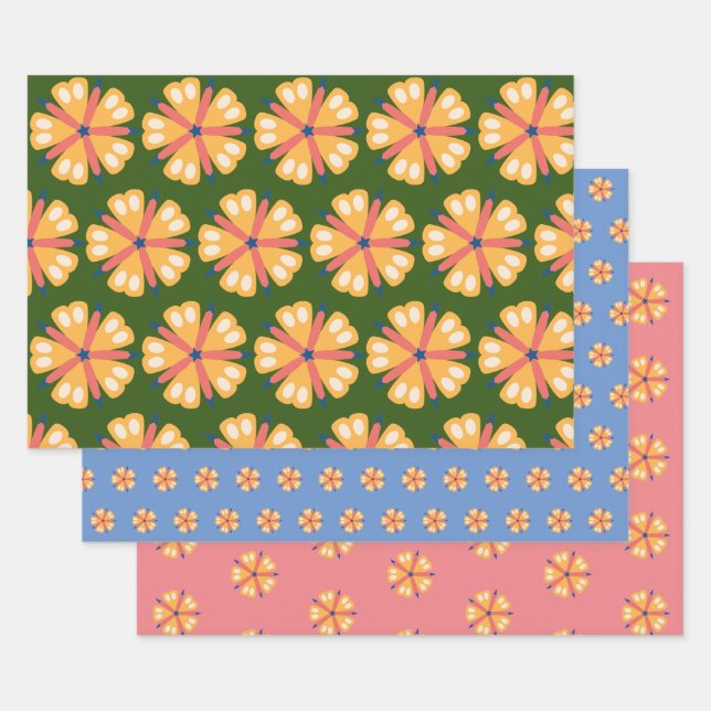 Blume der Schmetterlinge Geschenkpapier Set (Set)