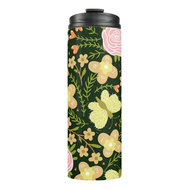 Blume der Schmetterlinge Thermosbecher (Vorderseite)
