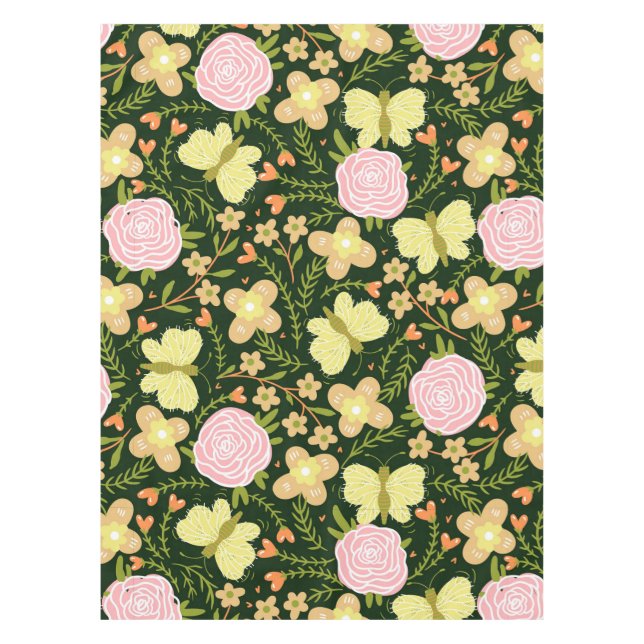 Blume der Schmetterlinge Tischdecke (Vorderseite)