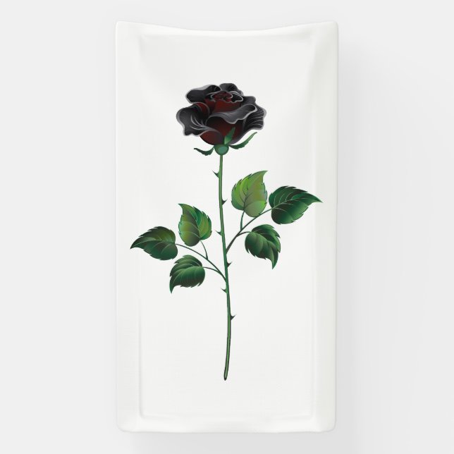 Blume der schwarzen Rose Banner (Vertikal)