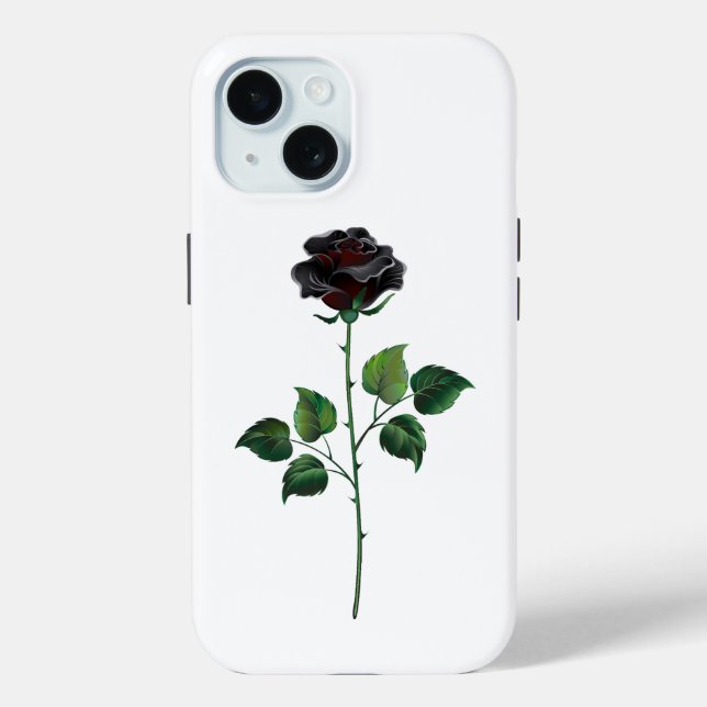 Blume der schwarzen Rose Case-Mate iPhone Hülle (Rückseite)