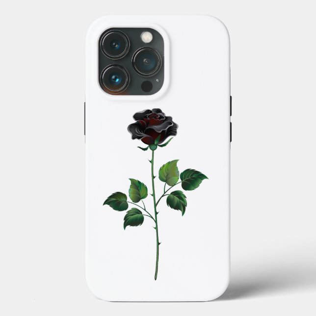 Blume der schwarzen Rose Case-Mate iPhone Hülle (Rückseite)