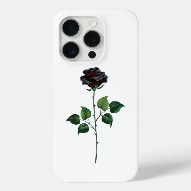 Blume der schwarzen Rose Case-Mate iPhone Hülle (Rückseite)