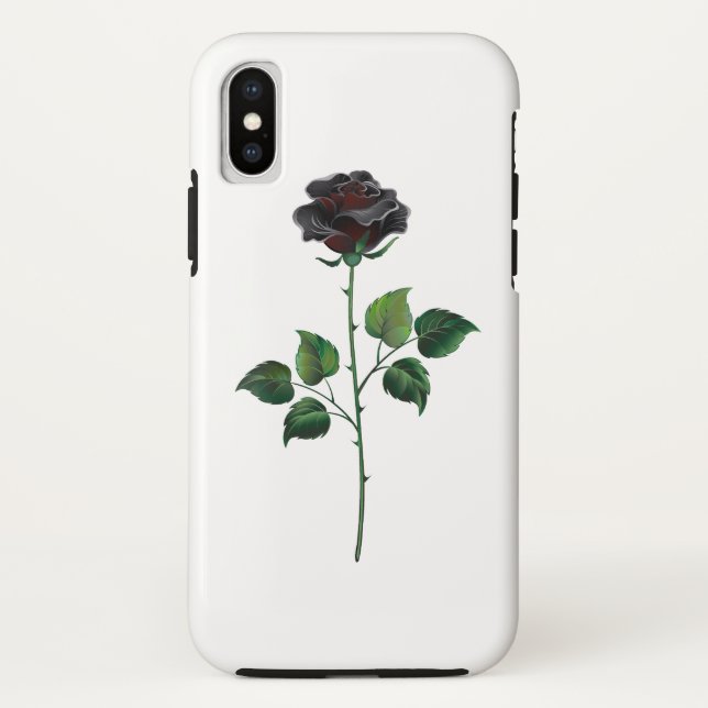 Blume der schwarzen Rose Case-Mate iPhone Hülle (Rückseite)