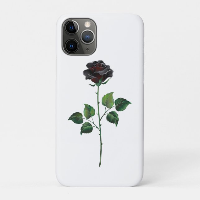 Blume der schwarzen Rose Case-Mate iPhone Hülle (Rückseite)