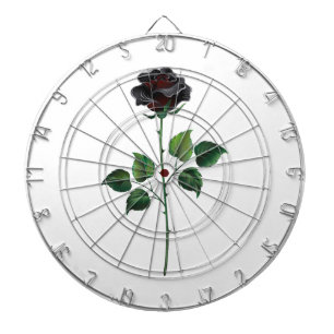 Blume der schwarzen Rose Dartscheibe
