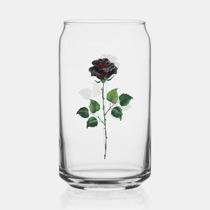 Blume der schwarzen Rose Dosenglas