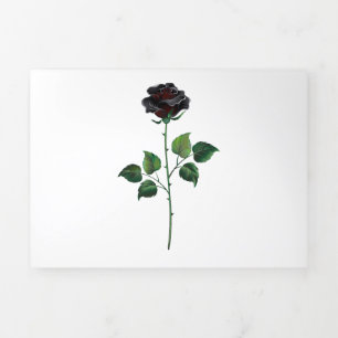Blume der schwarzen Rose Dreifach Gefaltete Karte