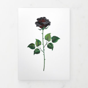 Blume der schwarzen Rose Dreifach Gefaltete Urlaubskarte