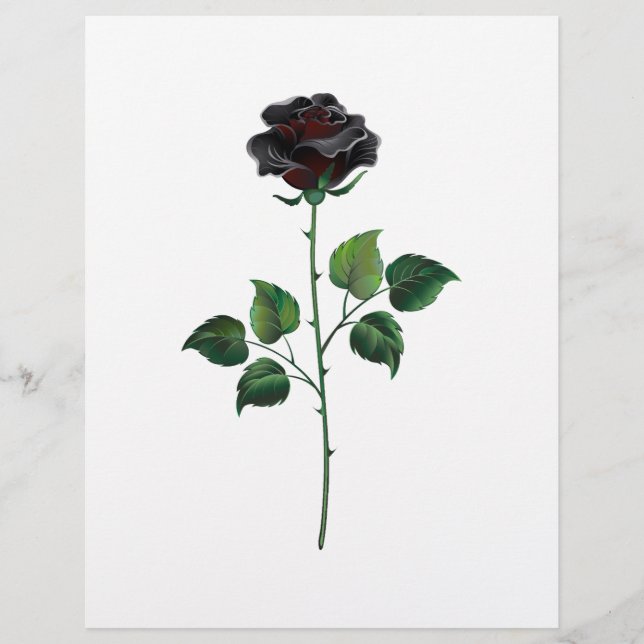 Blume der schwarzen Rose Flyer (Vorne)