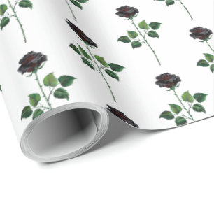 Blume der schwarzen Rose Geschenkpapier