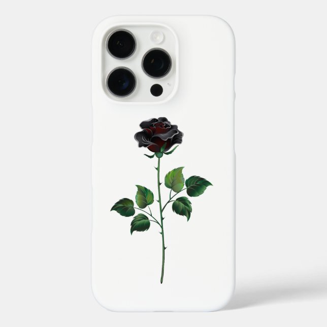 Blume der schwarzen Rose iPhone 16 Pro Hülle (Rückseite)