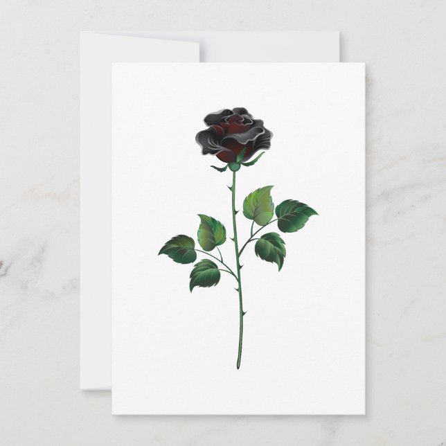 Blume der schwarzen Rose Karte (Vorderseite)