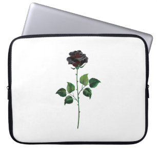 Blume der schwarzen Rose Laptopschutzhülle