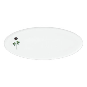 Blume der schwarzen Rose Namenschild