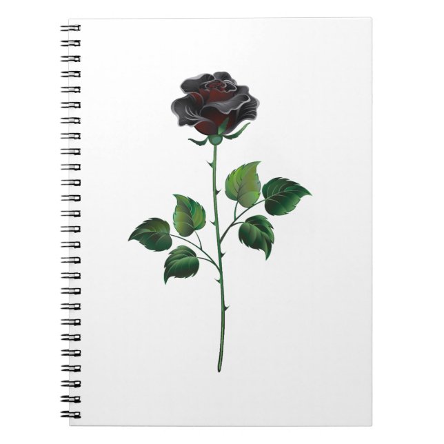 Blume der schwarzen Rose Notizblock (Vorderseite)