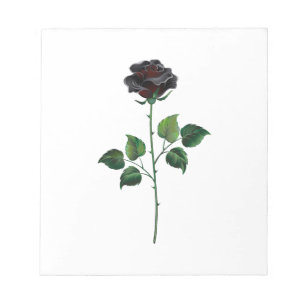 Blume der schwarzen Rose Notizblock