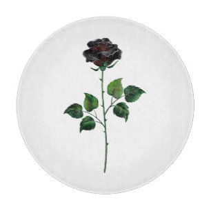 Blume der schwarzen Rose Schneidebrett