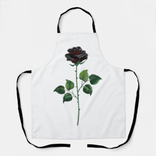 Blume der schwarzen Rose Schürze