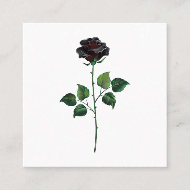 Blume der schwarzen Rose Terminkarte (Vorderseite)