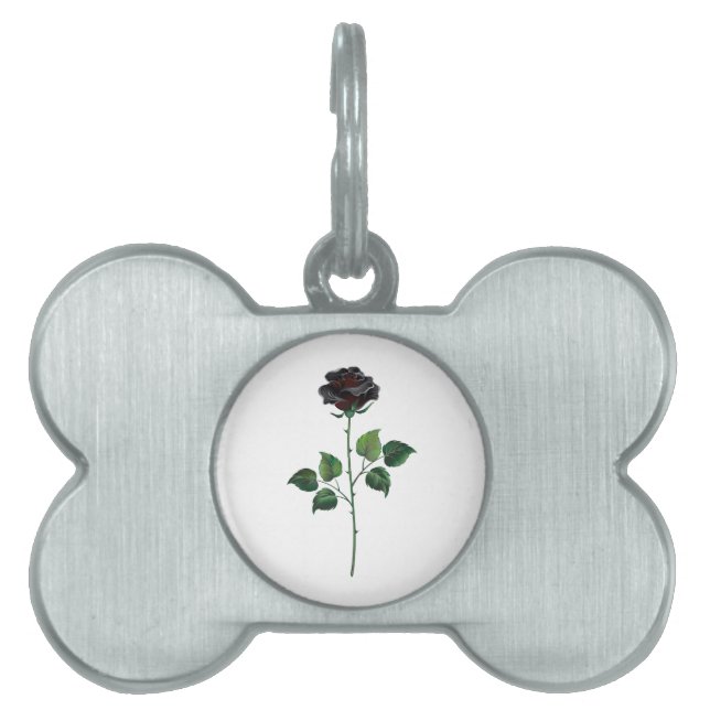 Blume der schwarzen Rose Tiermarke (Vorderseite)