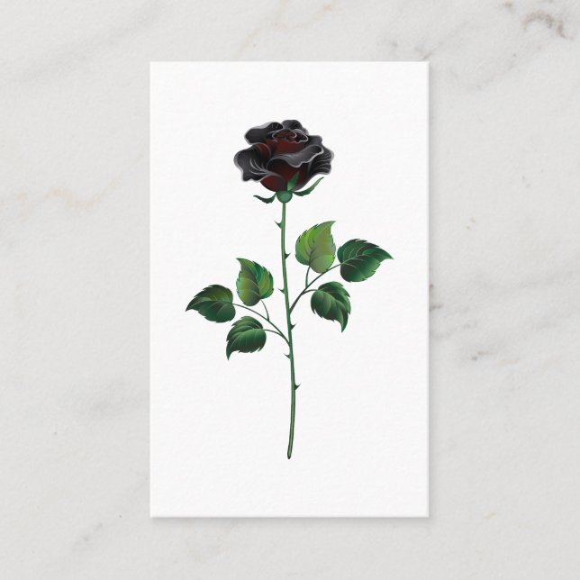 Blume der schwarzen Rose Visitenkarte (Vorderseite)