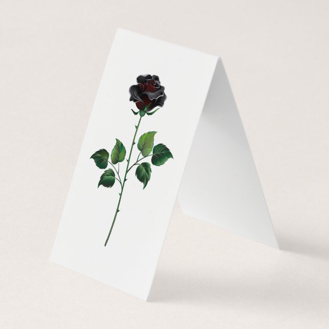Blume der schwarzen Rose Visitenkarten (Rückseite)