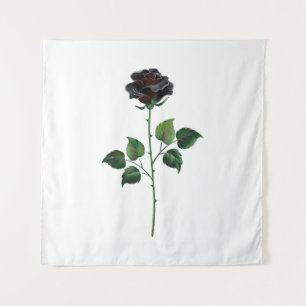 Blume der schwarzen Rose Wandteppich