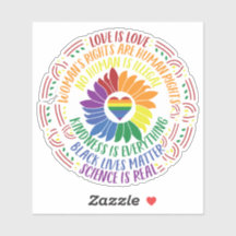 Blume der sozialen Gerechtigkeit in Farben Word Ar