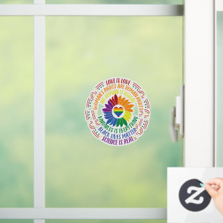 Blume der sozialen Gerechtigkeit - Kunst Fensteraufkleber