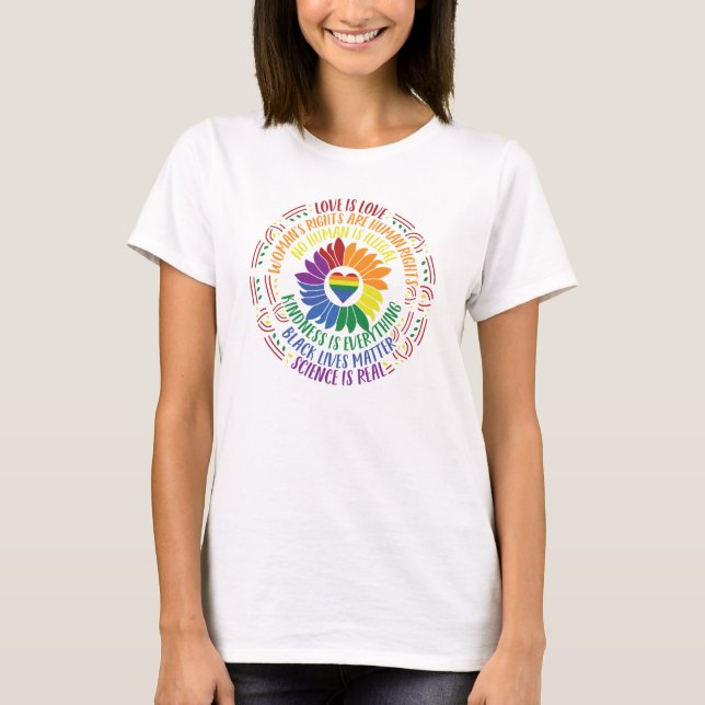 Blume der sozialen Gerechtigkeit - Kunst T-Shirt (Vorderseite)