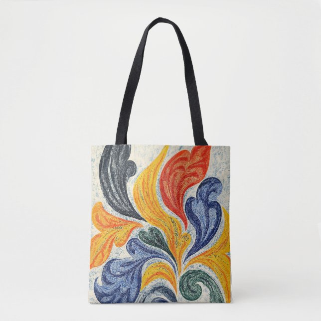 Blume der Stille Träume Abstrakt Tasche (Vorderseite)