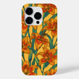 Blume der Taglilie, blau und gelb Case-Mate iPhone 14 Pro Hülle