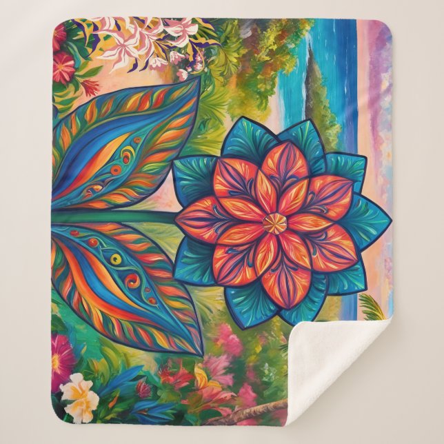 Blume der tropischen Fantasie im Paradies Sherpadecke (Vorderseite)