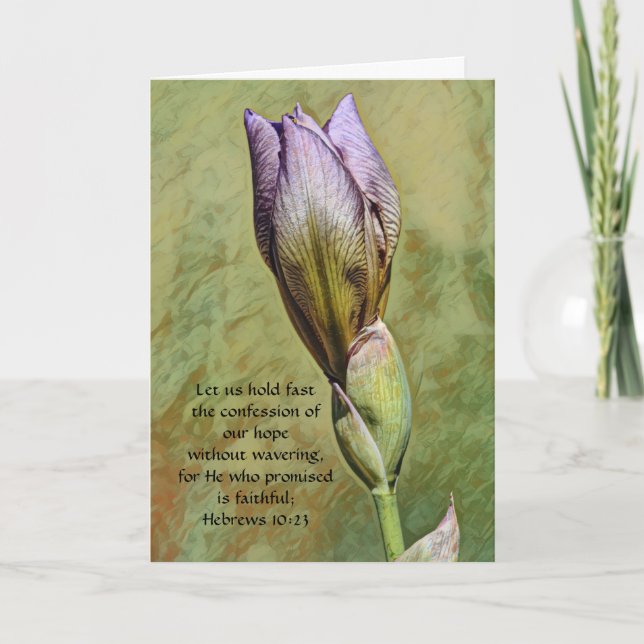 Blume der Verheißungskarte des Glaubens Iris Bud Karte (Vorderseite)