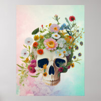 Blume der Vintagen Anatomie des Schädels Arzt