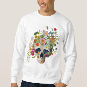 Blume der Vintagen Anatomie des Schädels Arzt Sweatshirt