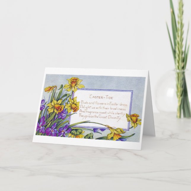 Blume der Vintagen Osternarktis Karte (Vorderseite)