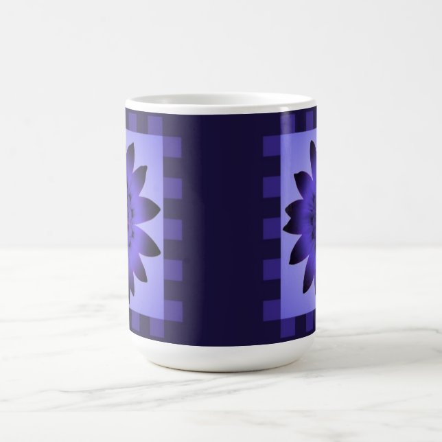 Blume der Violette Daisy, Muster Streifen - Tasse (Mittel)