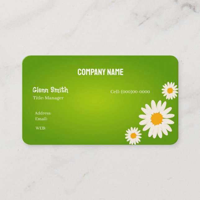 Blume der Visitenkarte (Vorderseite)