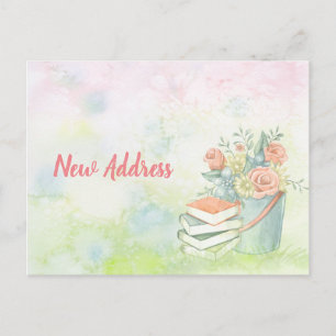 Blume der Wasserfarbe Änderung der Postkarte