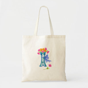 Blume der Wasserfarbe Tragetasche