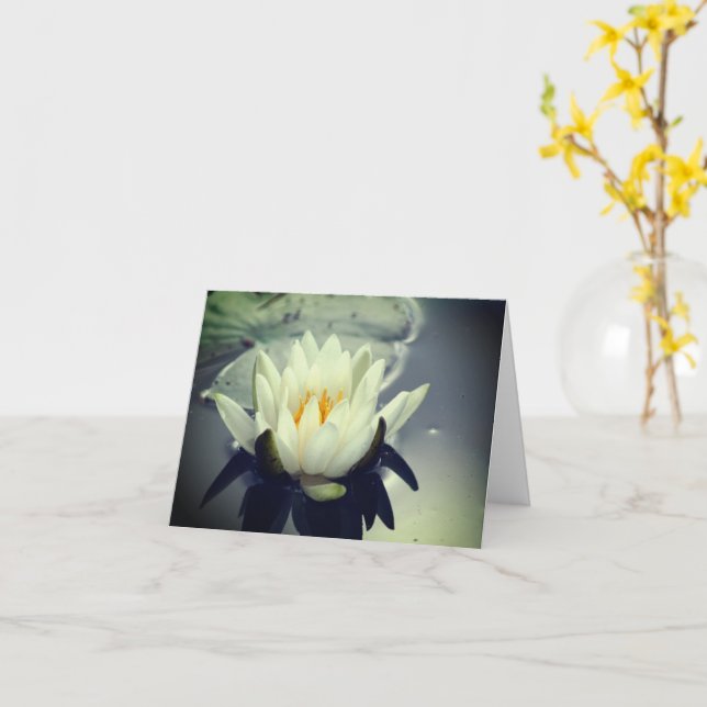 Blume der Wasserlilie Lotus Karte (Gelbe Blume)