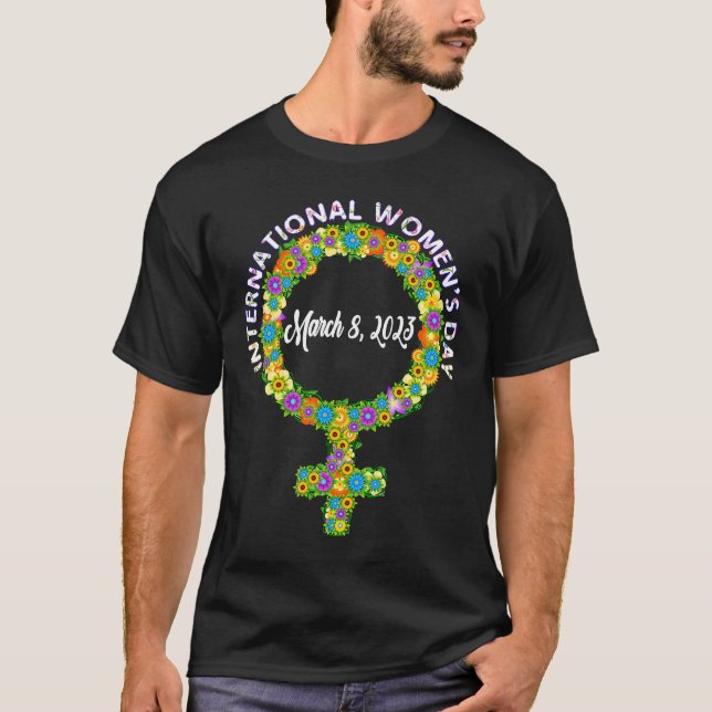 Blume der weiblichen Frauentage T-Shirt (Vorderseite)