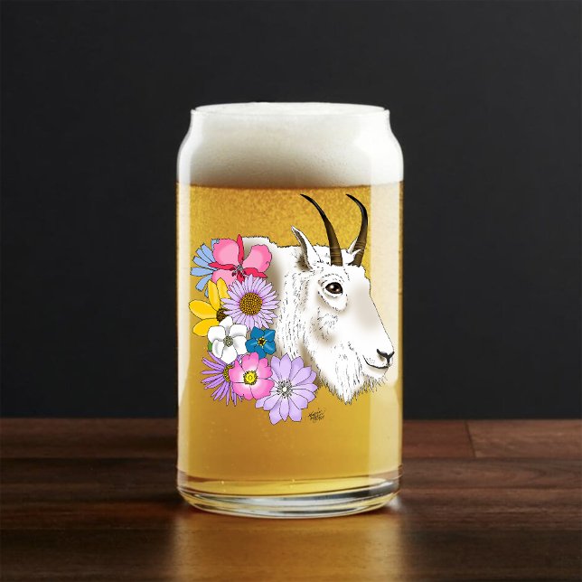 Blume der weißen Bergziege Dosenglas (Von Creator hochgeladen)
