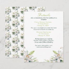 Blume der Weißen Lilie Begleitkarte