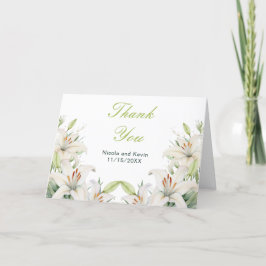 Blume der Weißen Lilie Dankeskarte
