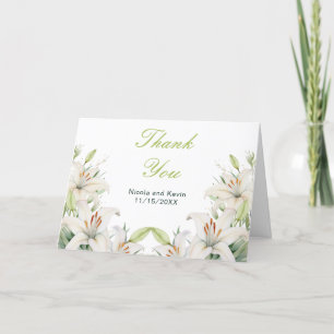 Blume der Weißen Lilie Dankeskarte